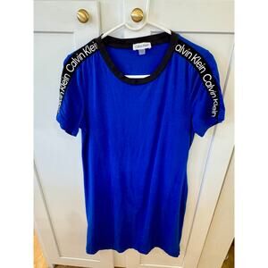 Vintage Blue Black Calvin Klein Y2K Dress Size M